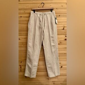 NWT Cubavera Medium Linen Viscose Blend High Rise Dress Pants Beach Vacation